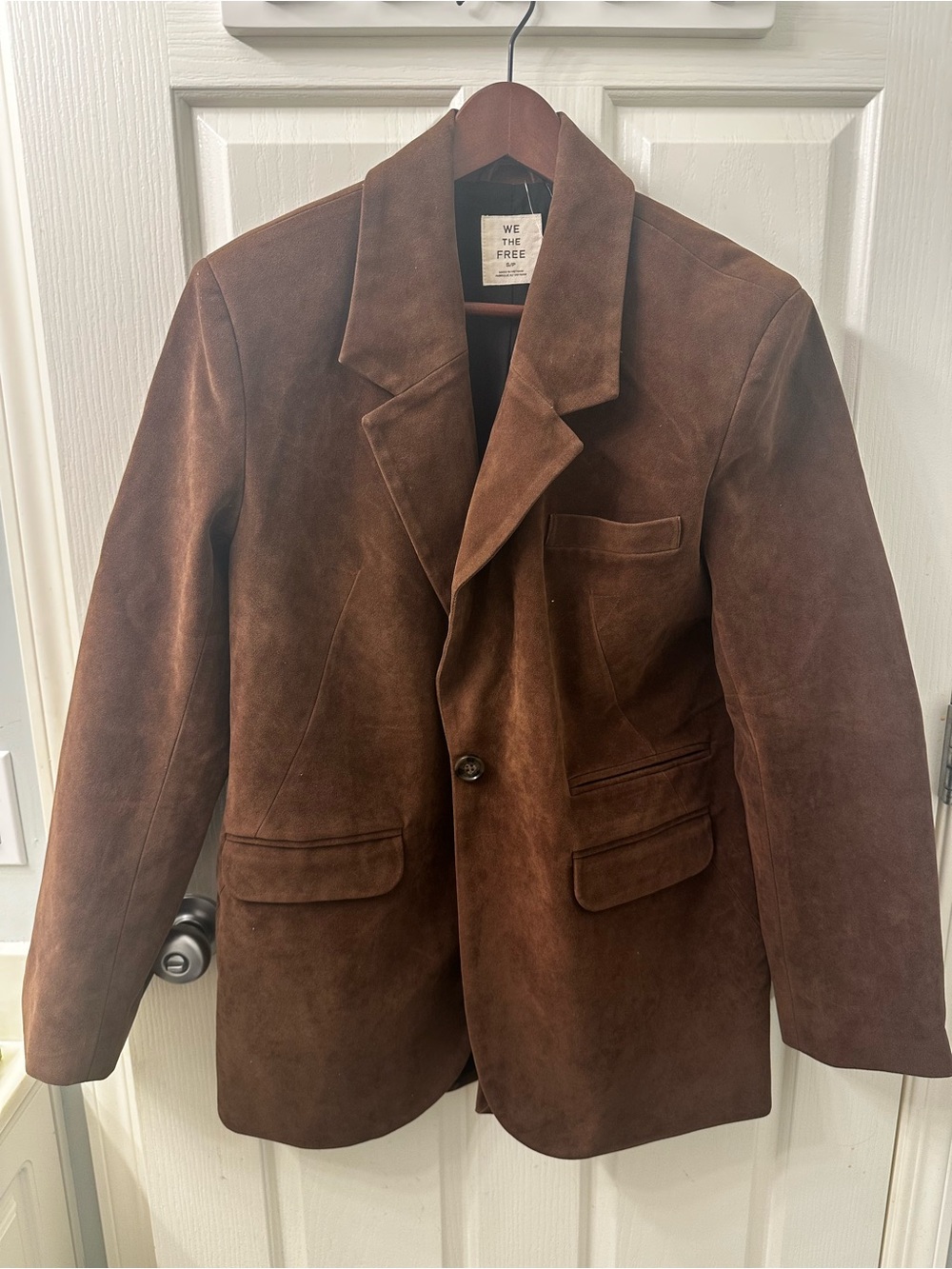Free People Brown Vegan Suede Blazer